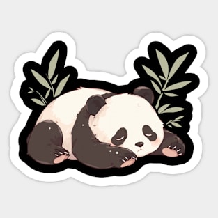 Sleeping Panda Bear - Panda Bear Japanese Sticker